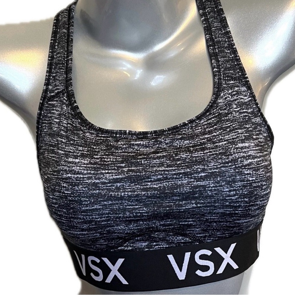 VSX Heathered Black Sports Bra